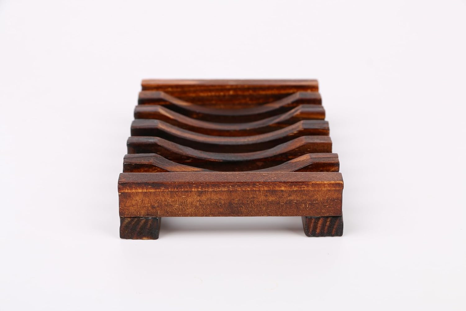 Wooden Soap Dish Soap Holder Saver Tray for Bathroom Shower Kitchen Drainer Hand Craft Rectangular for Soap,Sponges and More (1Pack)