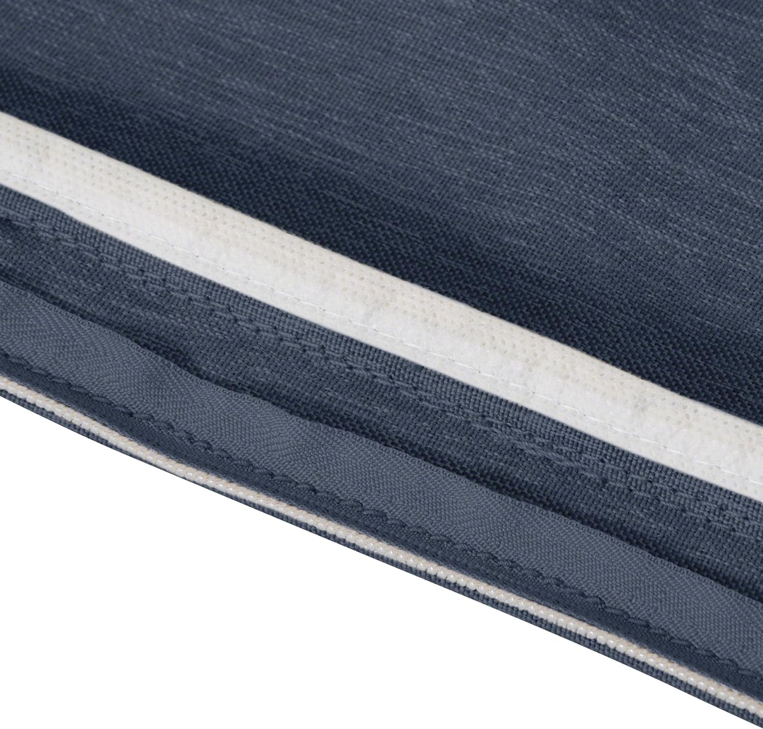 Montlake Fadesafe Water-Resistant 41 X 18 X 3 Inch Contoured Outdoor Bench Cushion, Heather Indigo