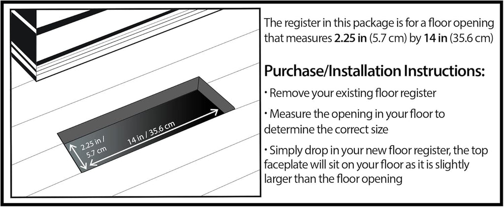 SPH214-RB Floor Register, 2X14, Rubbed Bronze Finish