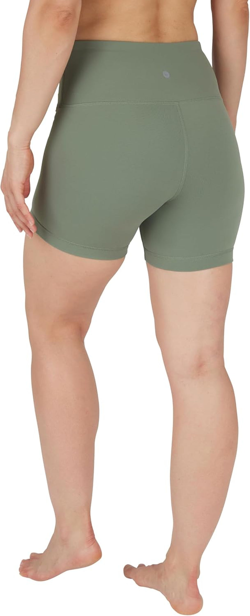 Womens High Waisted Biker Shorts Ribbed Workout Yoga Running Tummy Control Spandex Short