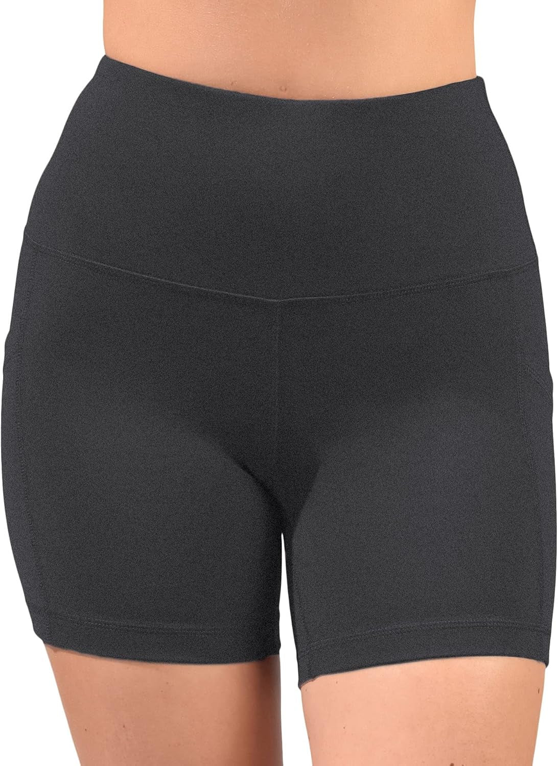 Womens High Waisted Biker Shorts with Side Pockets Workout Shorts 5”, 7”, 9”
