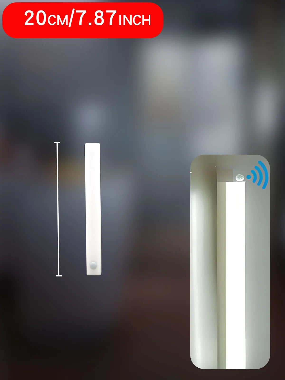 LED Motion Sensor Light Type C Rechargeable Light Wireless LED Night Light Cabinet Wardrobe Lamp Staircase Backlight for Kitchen