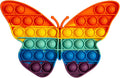 Pop Bubble Sensory Fidget Toys, Squeeze Sensory Toys, Novelty Gifts for Boys and Girls, Stress Relief and Anti-Anxiety Tools for Kids and Adults (Butterfly,Rainbow)