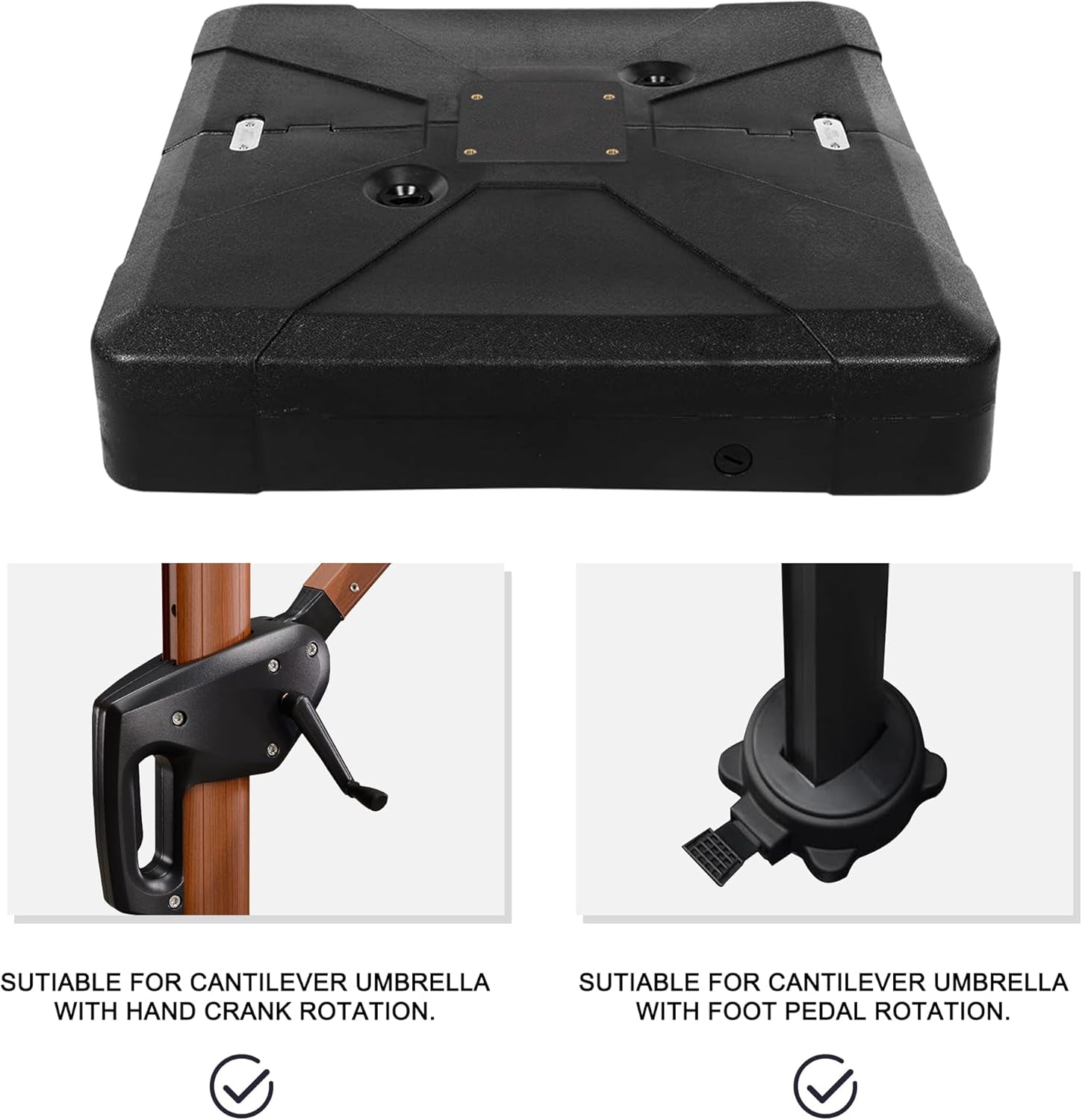 Patio Umbrella Base PL209BD Cantilever Umbrella Base, 32.21'' X 32.21''