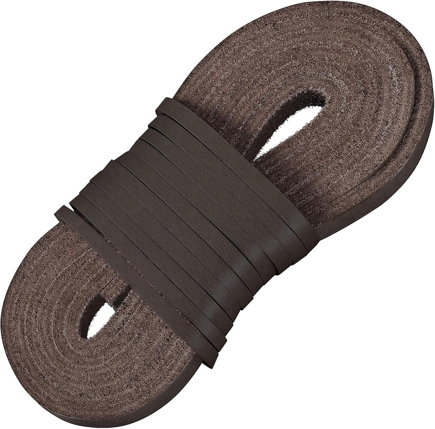 Leather Work Boot Laces - 72” | ⅛” Thick Cowhide | Shoelaces for Construction, Welding & Hiking Boots with 8-10 Eyelets