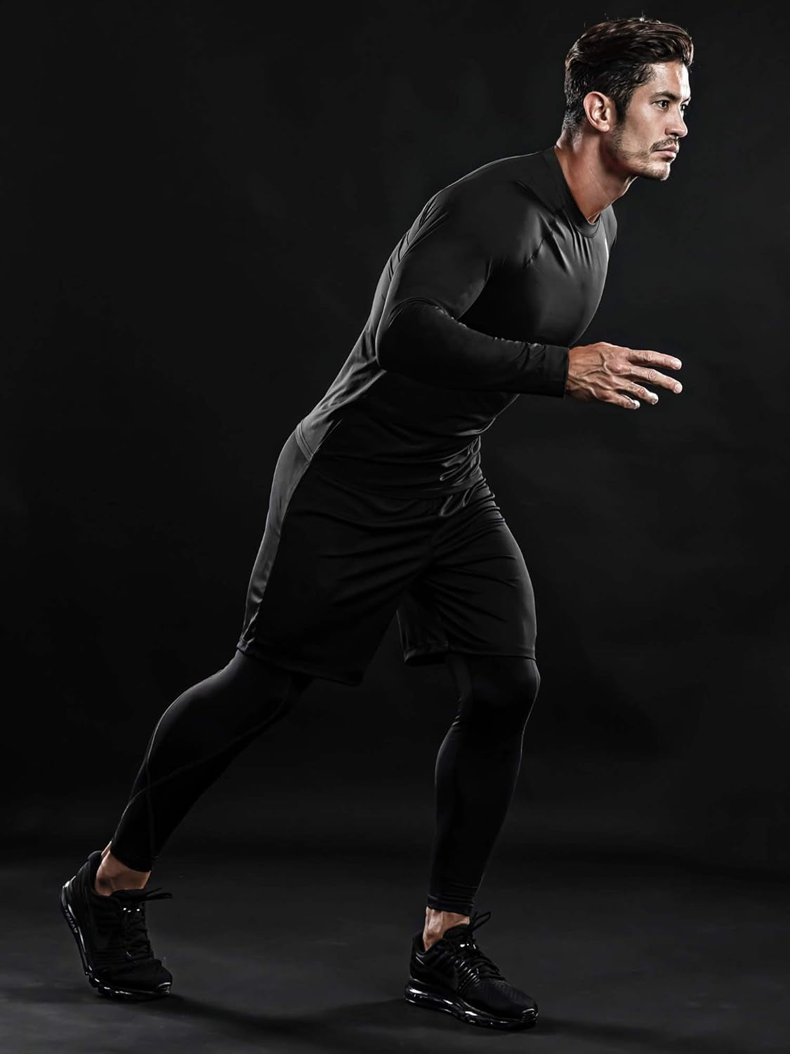 4, 3, 2 or 1 Pack Men'S Compression Shirts Top Long Sleeve Sports Baselayer Workout Running Athletic Active