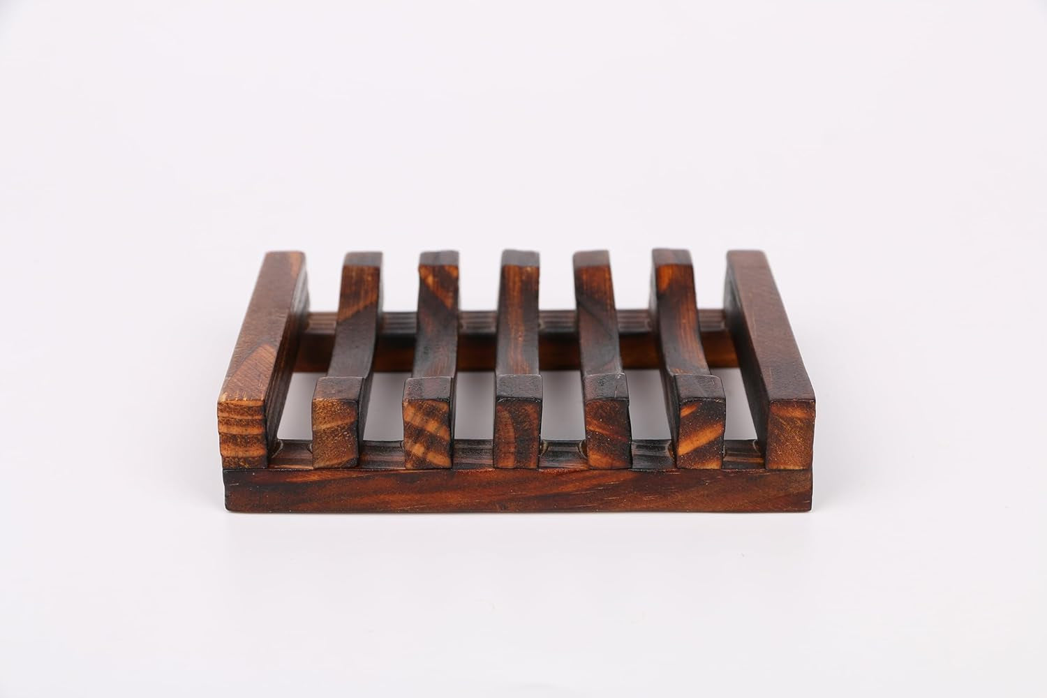 Wooden Soap Dish Soap Holder Saver Tray for Bathroom Shower Kitchen Drainer Hand Craft Rectangular for Soap,Sponges and More (1Pack)