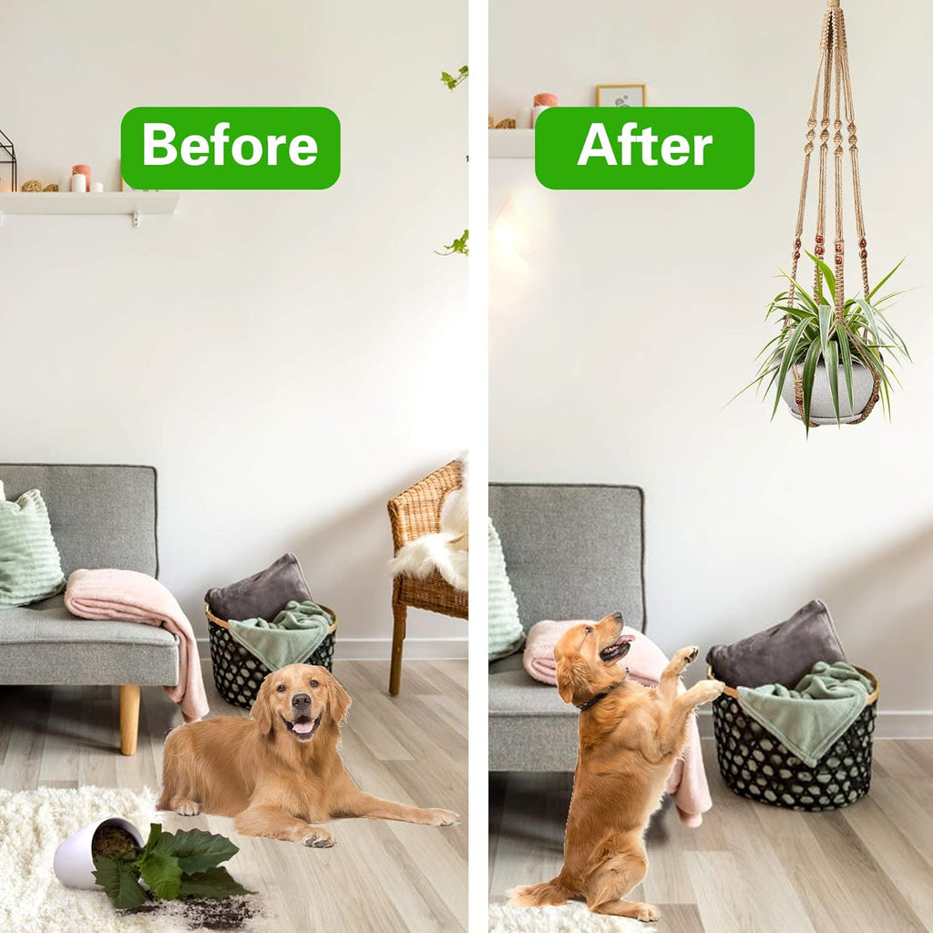 2 Pcs Plant Hangers Hanging Plant Holder for Indoor Outdoor Decor Macrame Hanging Planter Basket with 4 Hooks(35 Inch)