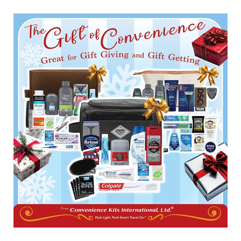 Men'S Deluxe, 9-Piece Kit with Travel Size TSA Compliant Essentials , Featuring: Old Spice Products in Reuseable Toiletry Bag