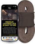 Leather Work Boot Laces - 72” | ⅛” Thick Cowhide | Shoelaces for Construction, Welding & Hiking Boots with 8-10 Eyelets