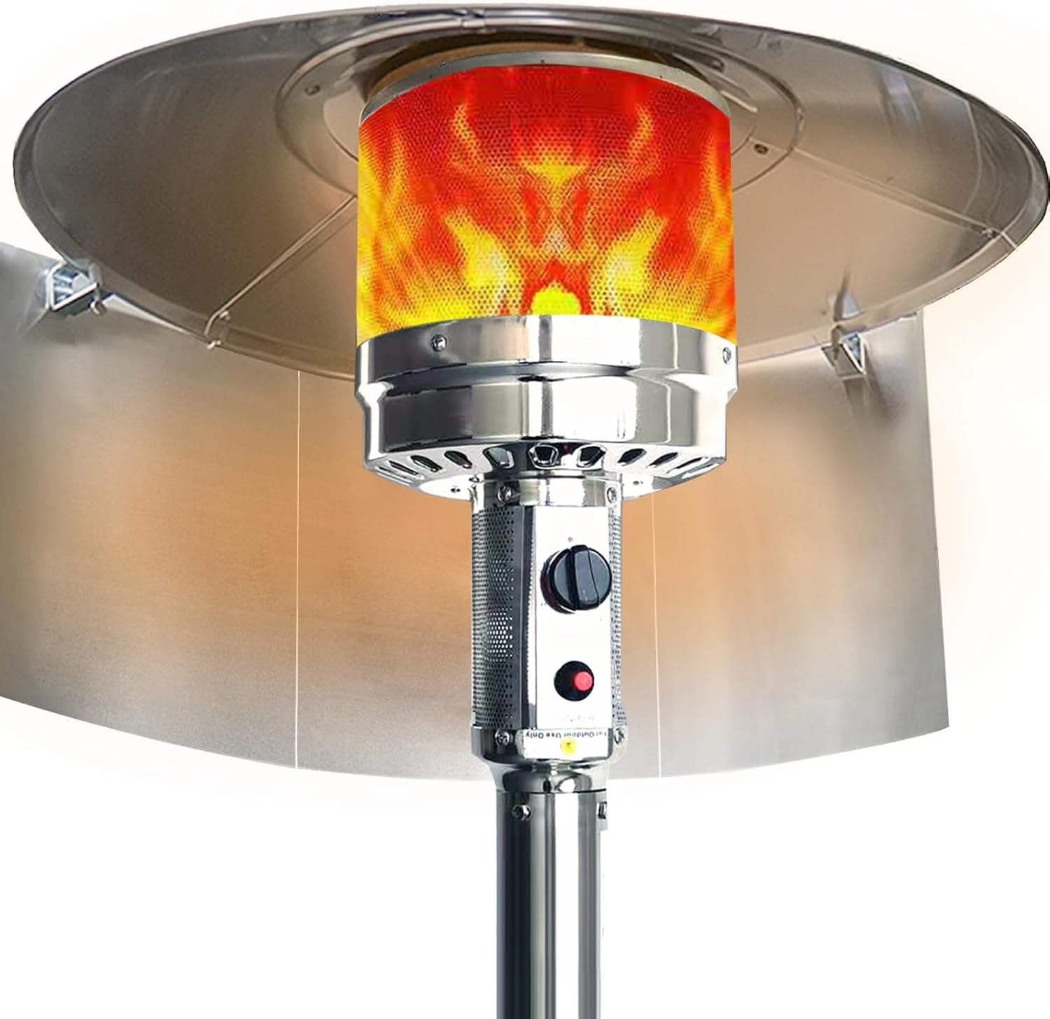 Patio Heater Reflector Shield Heat Focusing Reflector Outdoor Heaters for Patio Propane Heater Propane Heaters Indoor Heat Lamp Heat Shield