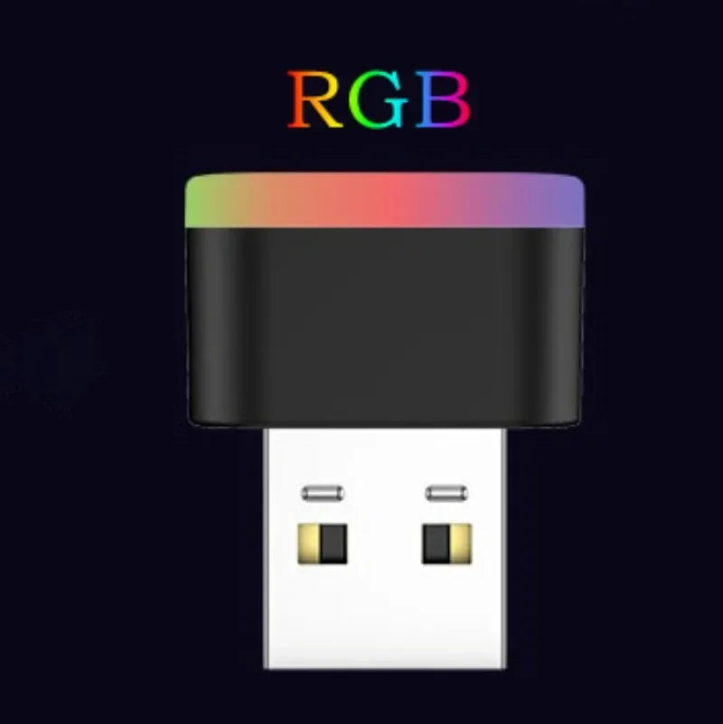 Mini USB Light LED USB Night Light 5 Styles Modeling Car Ambient Light Neon Interior Light Car Jewelry Decorative Ambient Light