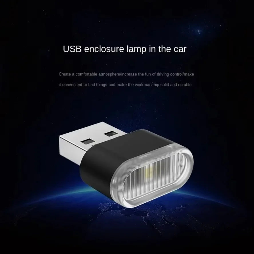Mini USB Light LED USB Night Light 5 Styles Modeling Car Ambient Light Neon Interior Light Car Jewelry Decorative Ambient Light