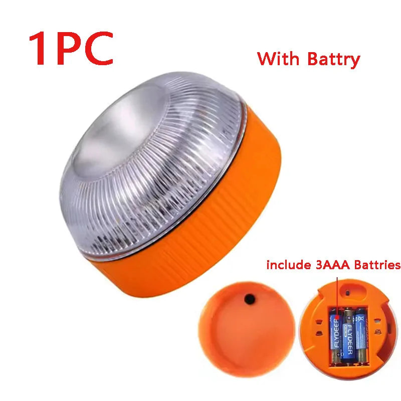 Smart Emergency Beacon, Car Breakdown Warning Light, Magnetic LED Strobe Flare for Roadside Safety, Foggy Day Alert Lamp For