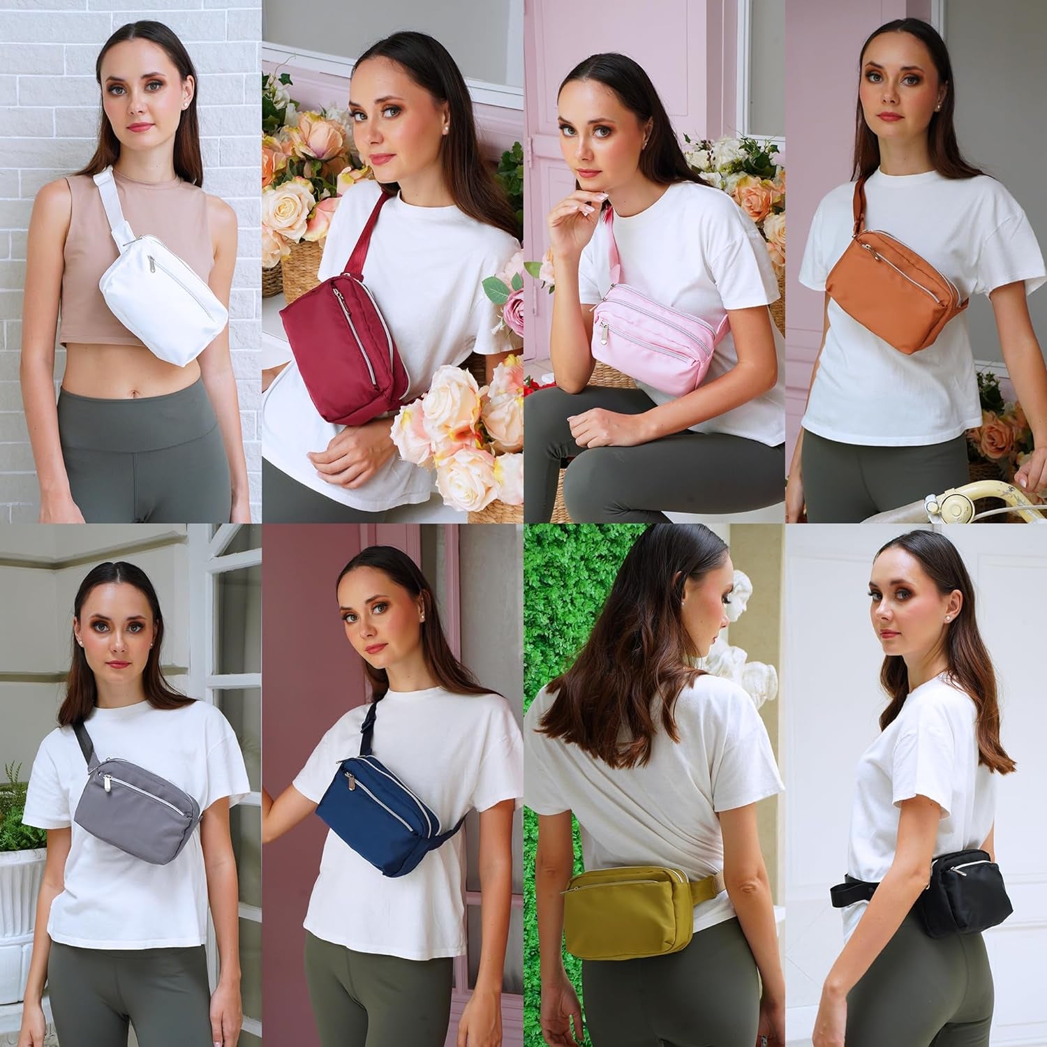 Wine Red Crossbody Belt Bag for Women – Stylish Fanny Pack, Functional and Fashion Waist Packs for Travel, Festivals, and Everyday Use