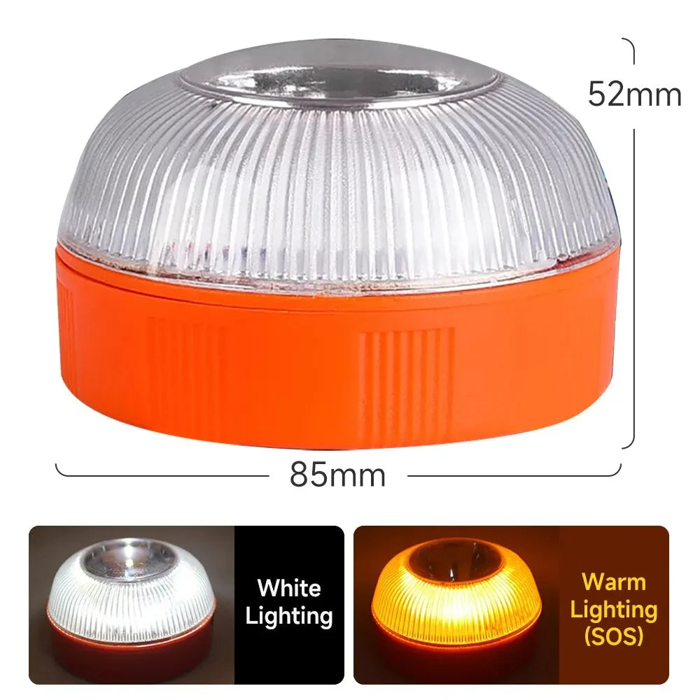 Magnetic Emergency Beacon Light for Cars Strobe Flashing Warning Lamp Vehicle Safety Signal Light V16 without Battery