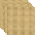 6 Pack Classic Baseplates 10" X 10", Building Base Plates for Building Bricks, 100% Compatible with Major Brands and Activity Table-Baseplate, Sturdy & Safe, Age 3 and up Kids, Sand