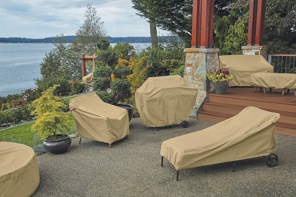 Terrazzo Patio Offset Umbrella Cover, Patio Furniture Covers