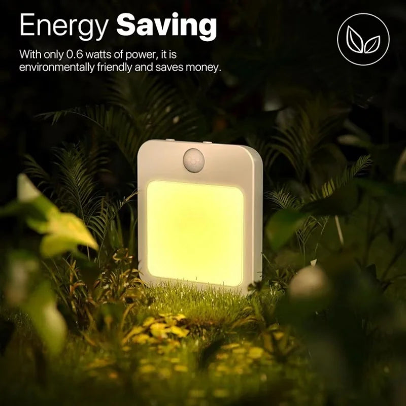 Night Light Motion Sensor with LED Light EU Plug Lamps Children'S Night Light Wireless Night Lamp for Bedside Table Bedroom