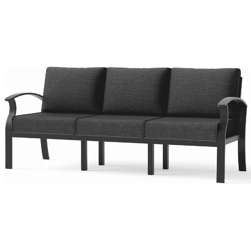 Aluminum 3-Seat Patio Furniture Set, Outdoor Patio Conversation Set with 5.1" Cushions for Patio Backyard Poolside, Black